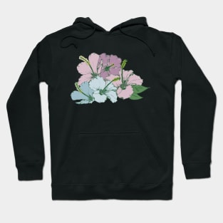 Blue and purple hibiscus flowers Hoodie